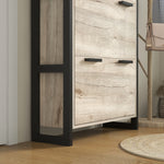 Entryway Shoe Cabinet With 3 Flip Drawers Adjustable Shelves