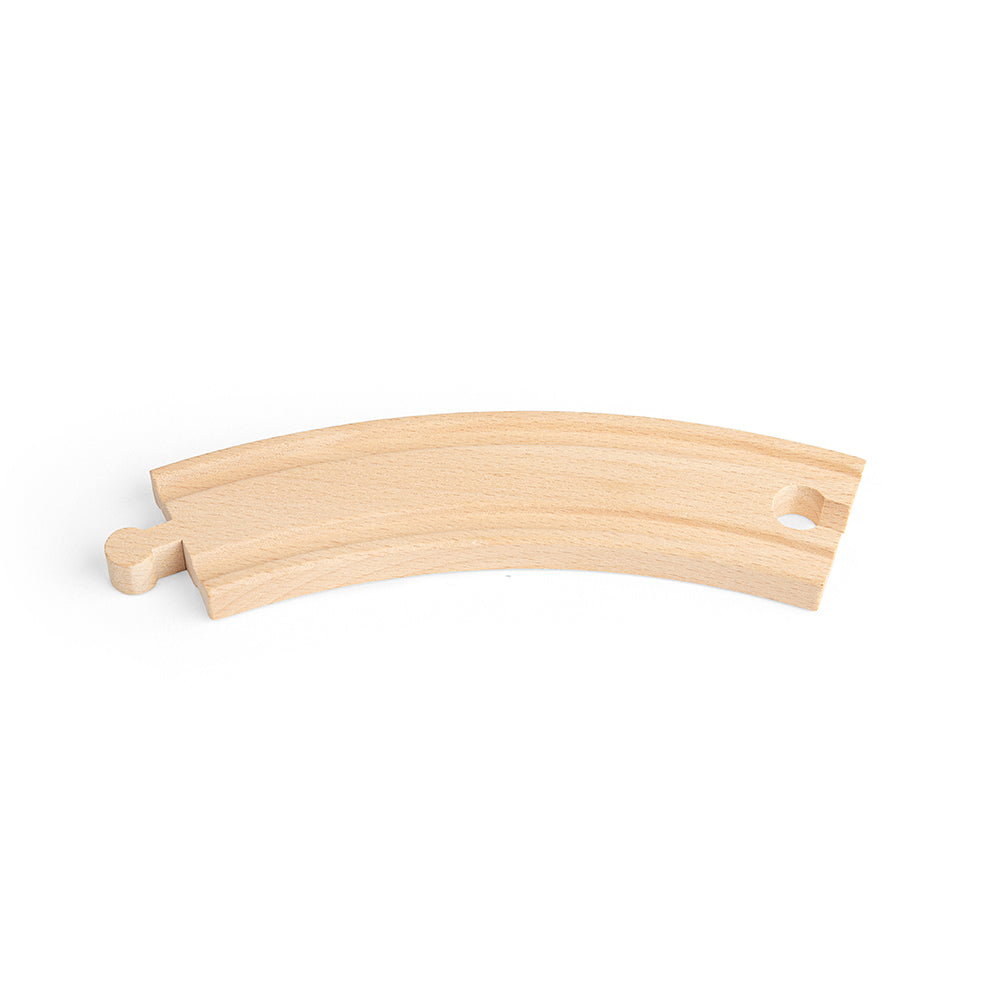 12 Long Curve Track Pieces for Wooden Train Set