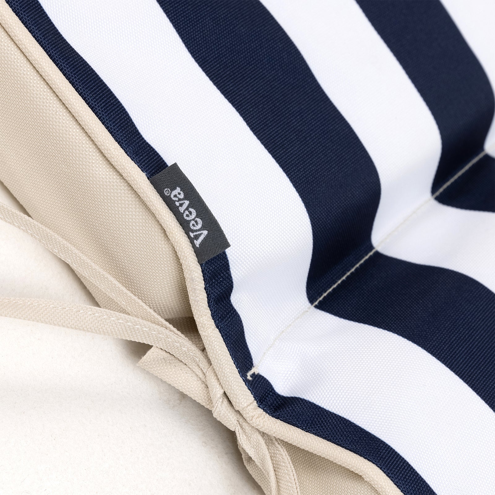 Outdoor High Back Seat Cushion Set Of 4 Deck Stripe