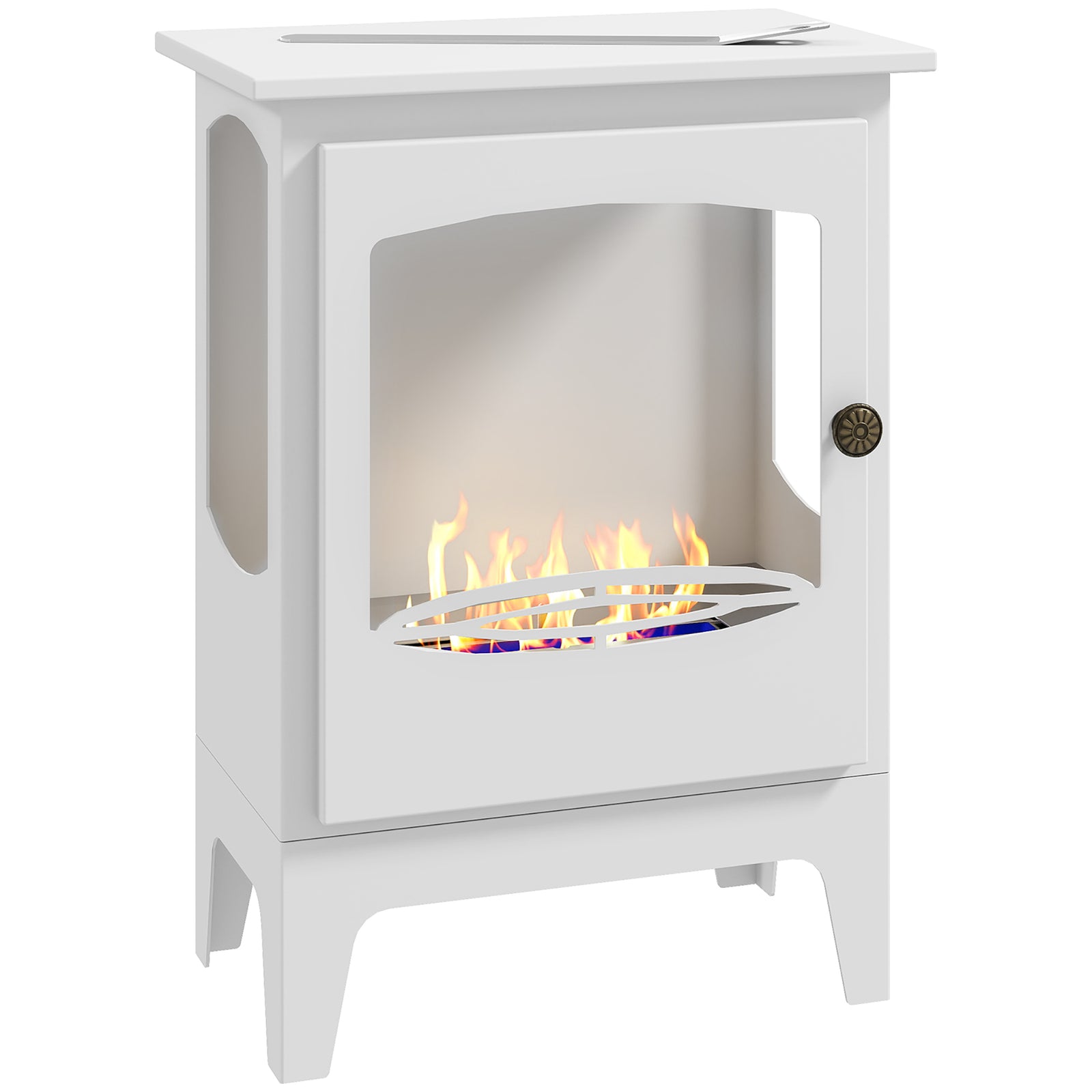 Freestanding Bioethanol Fireplace Ethanol Fireplace Stove | White