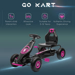 Pedal Kart W/adjustable Seat, Rubber Wheels | Pink
