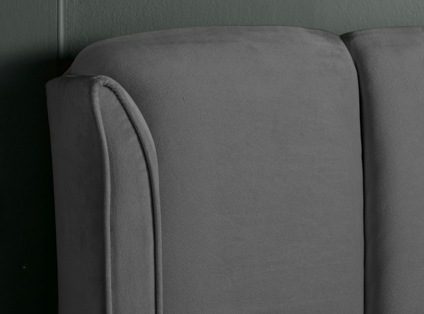 Aurora Velvet Ottoman Bed | Double | Grey