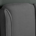 Aurora Velvet Ottoman Bed | Double | Grey