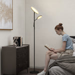 HOMCOM Floor Lamp For Living Room, Standing Lamp With 4 Scene Modes, Black