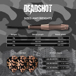 Dead Shot Darts - Steel Tip - 95% Tungsten | 23g | Bronze