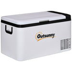 12v Portable Car Refrigerator W/ Inner Led Light Indoor | Medium | White
