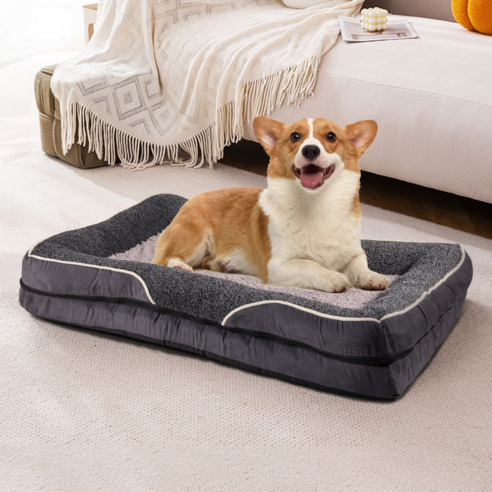 50cm*40cm*9cm Durable Removable Washable Pet Bed With Anti-slip Bottom | Dark Grey