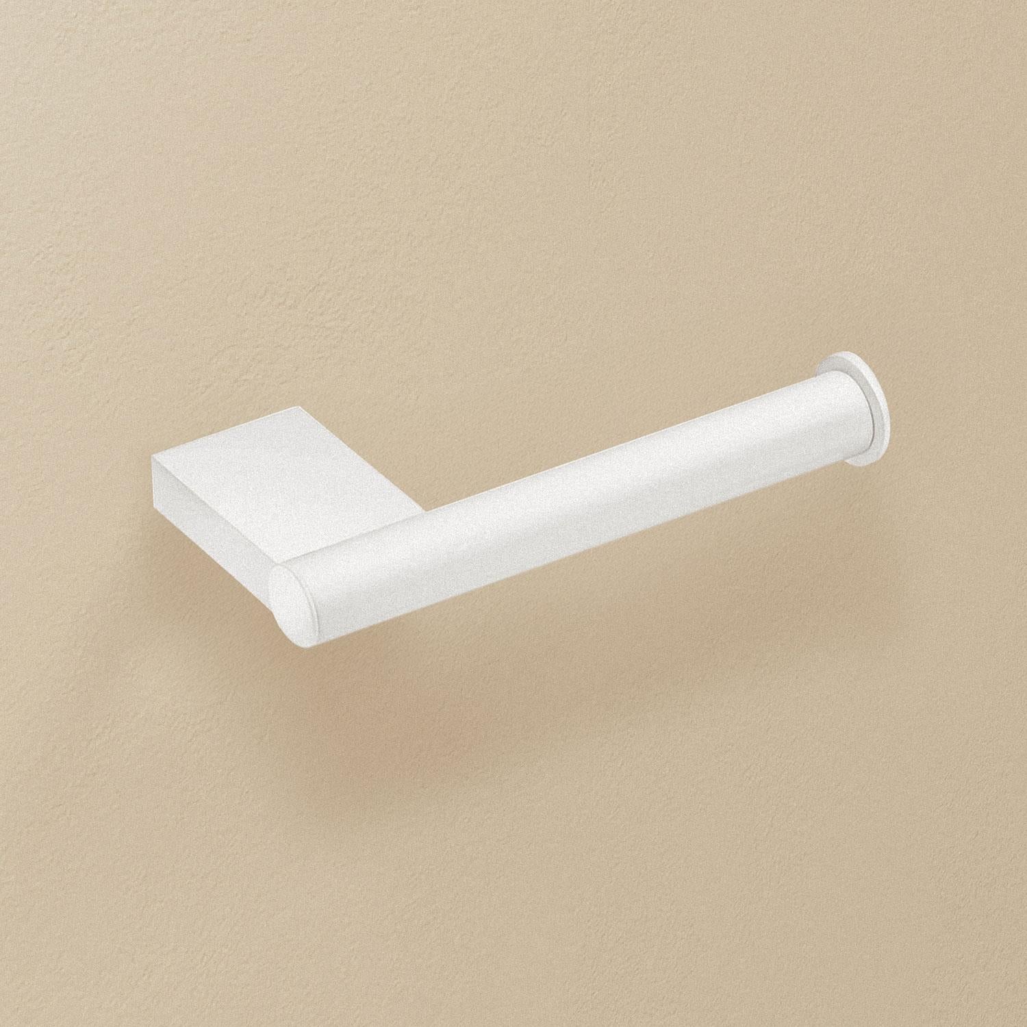 Toilet Roll Holder, White Matt, Wall-mounted, 8,5 Cm. Collection Bwc