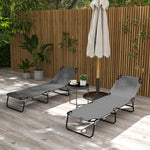 Set Of 2 Folding Beach Chairs W/ Adjustable Back | Set of 2