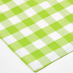 Block Check Cotton Gingham Napkins, Set Of 4 | 45cm x 45cm | Green