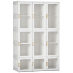 Portable Wardrobe, Clothes Organiser With Hanging Rods, White