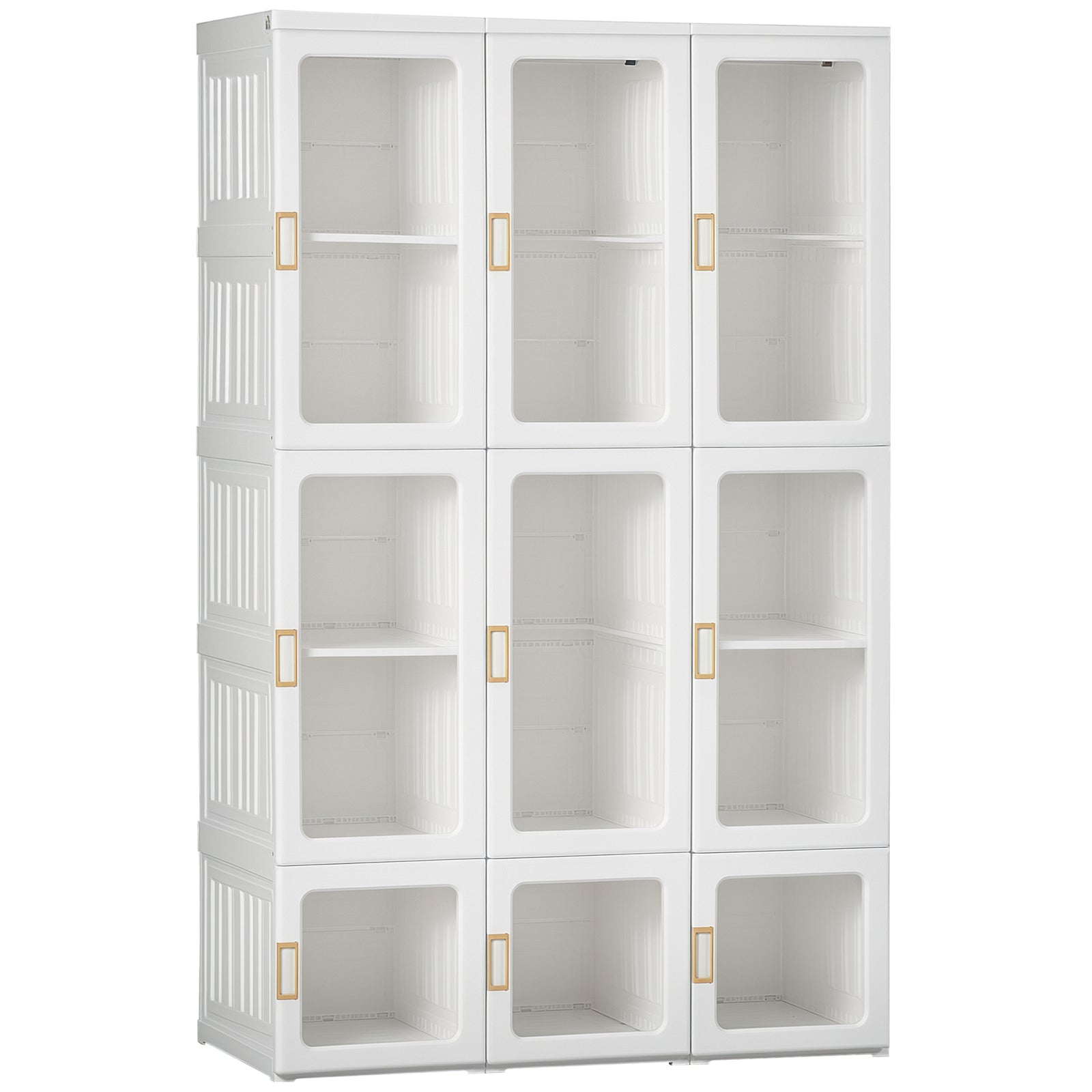 Portable Wardrobe, Clothes Organiser With Hanging Rods, White