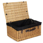 Wicker Buff 60cm Picnic Basket | Black