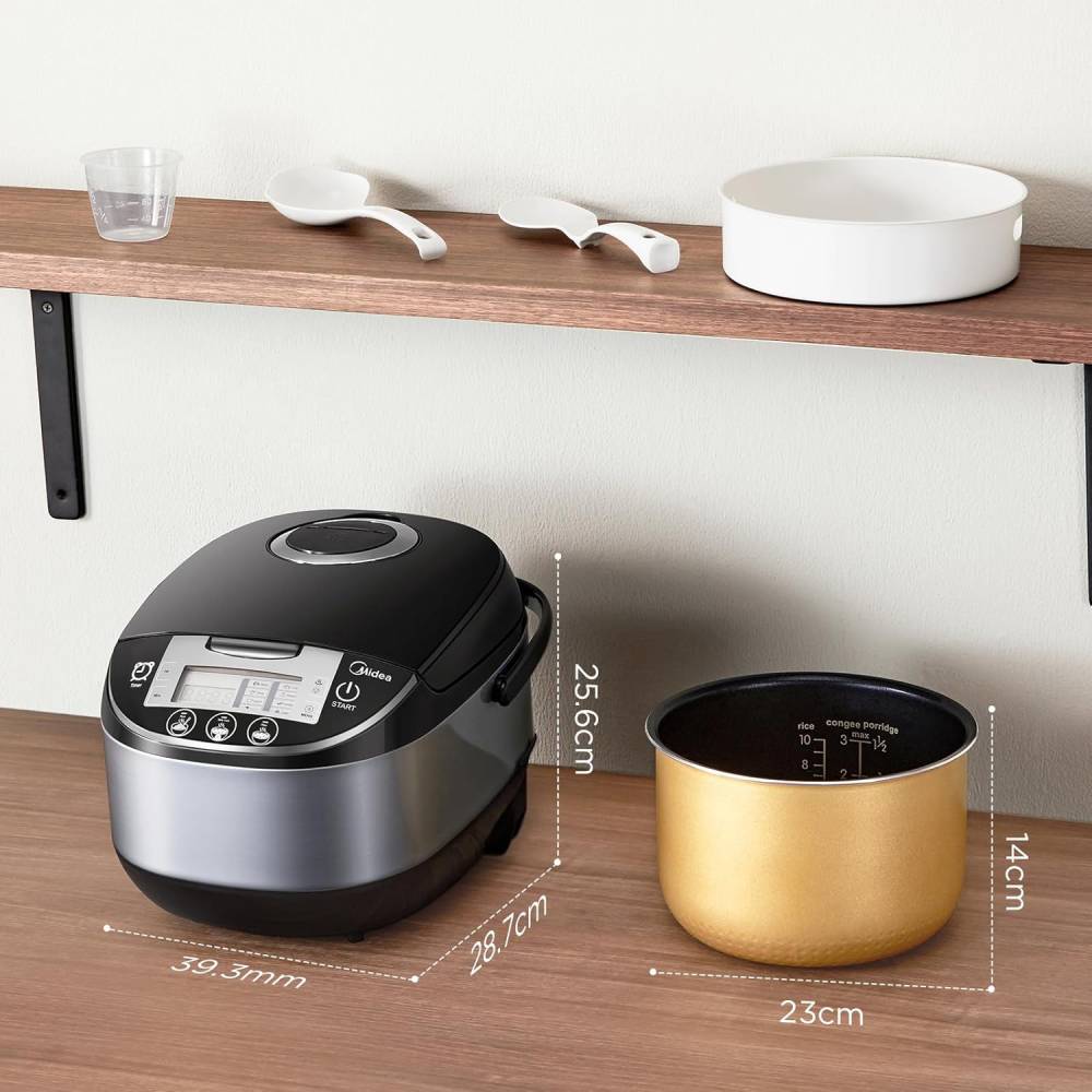 5l Multifunctional Rice Cooker – 8 Preset Programs, Led Display, Smart Heat Control, Stainless Steel & Non-stick Po