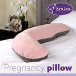 L Shaped Pregnancy Pillow, 145x25x20cm Shredded Memory Foam Full Body Maternity Cushion For Sleeping | J Shape | Pink