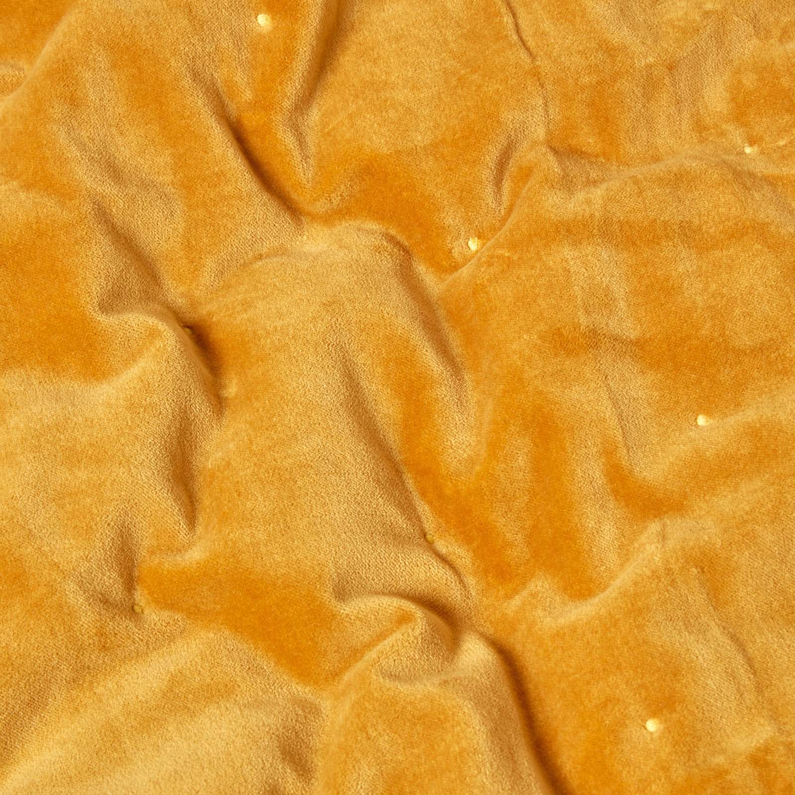 Velvet Cotton Quilted Throw | 125cm x 150cm | Mustard