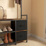 Coat Rack With Drawer, 4-in-1 Hall Tree With Coat Stand