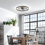 Ceiling Fan With Light And Remote, 3 Colour Temperatures, 50cm | Black