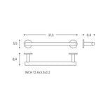 Towel Rail Chrome Architect Sp (30cm)