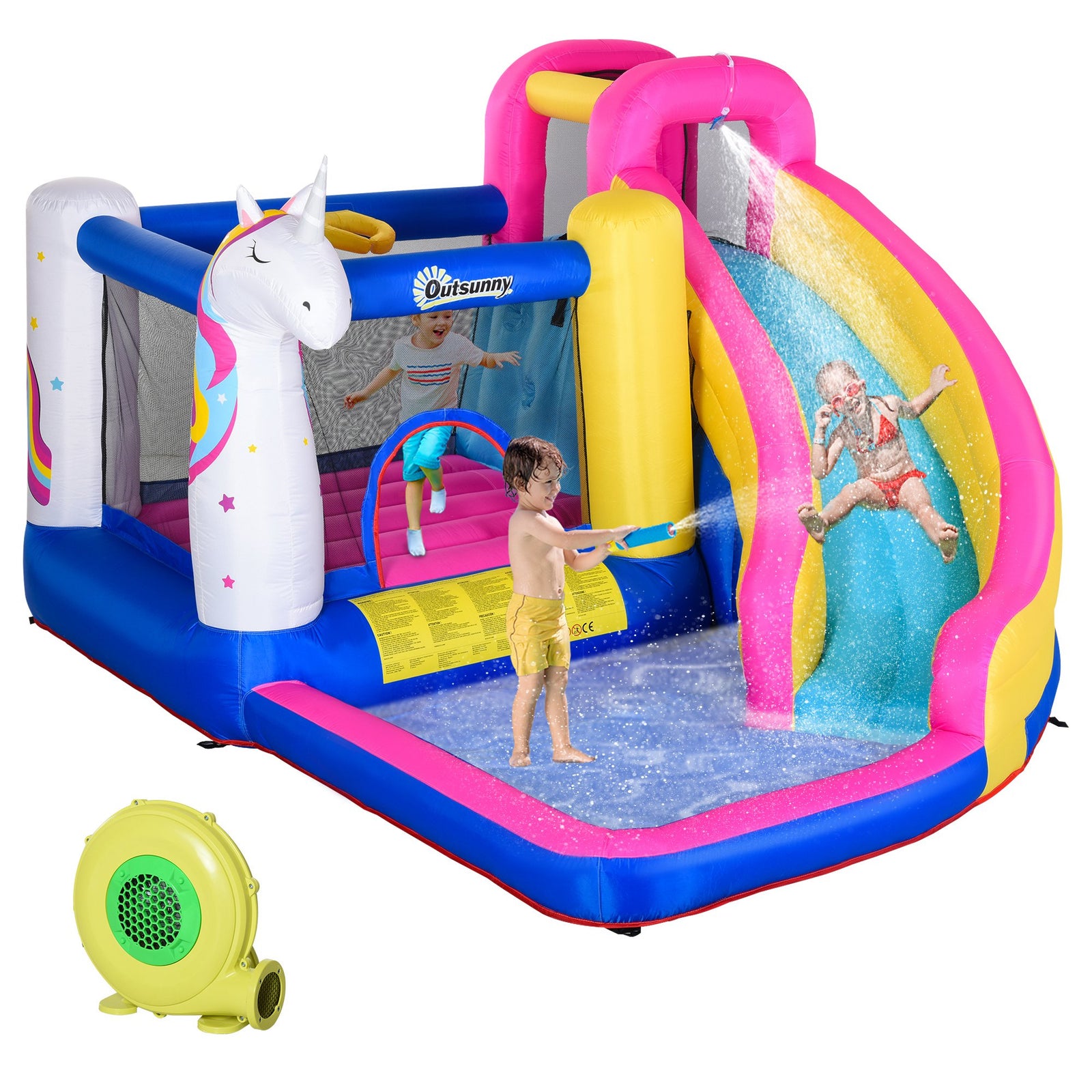 5 In 1 Bouncy Castle For Children With Blower, For Ages 3-8 Years