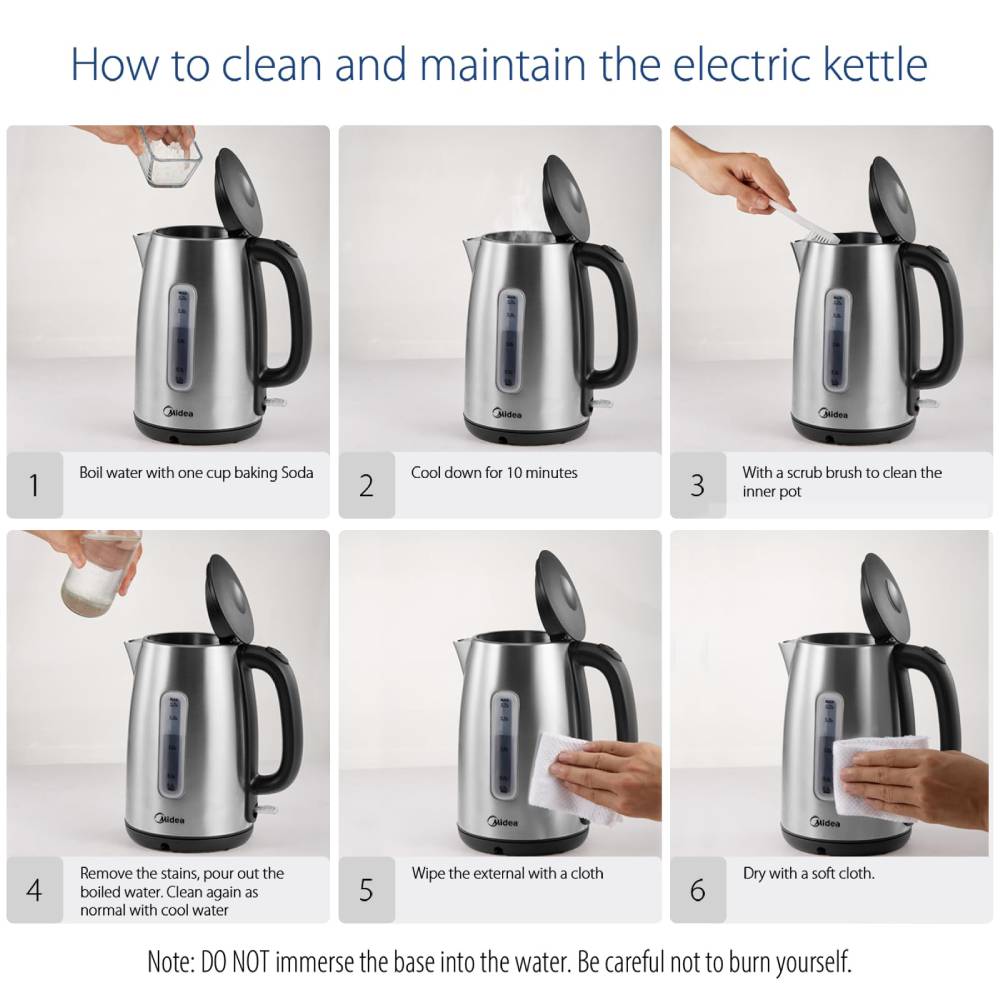 1.7l 3000w Fast Boil Electric Kettle With Auto Shut-off And Dry Burn Protection