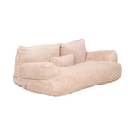 90cm W Plush Pet Sofa Bed – Crystal Fleece With Pearl Cotton Filling, Non-slip, Removable & Washable Cover | Light Brown