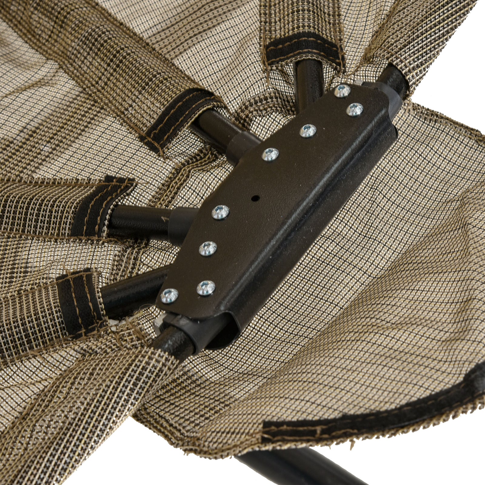 2 Seaters Textlin Swing Hammock W/ Cushion & Fold Design | Brown