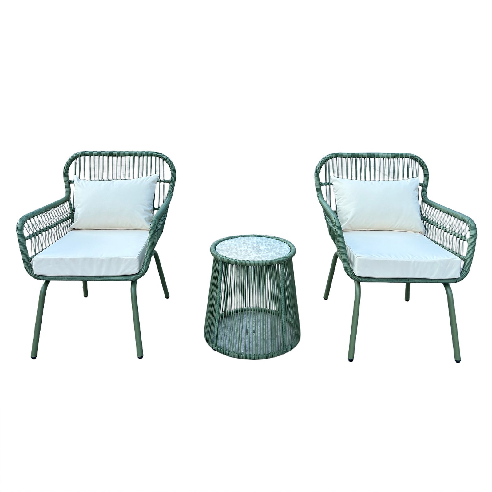Carbini 3 Piece Patio Bistro Set | One Size | Green