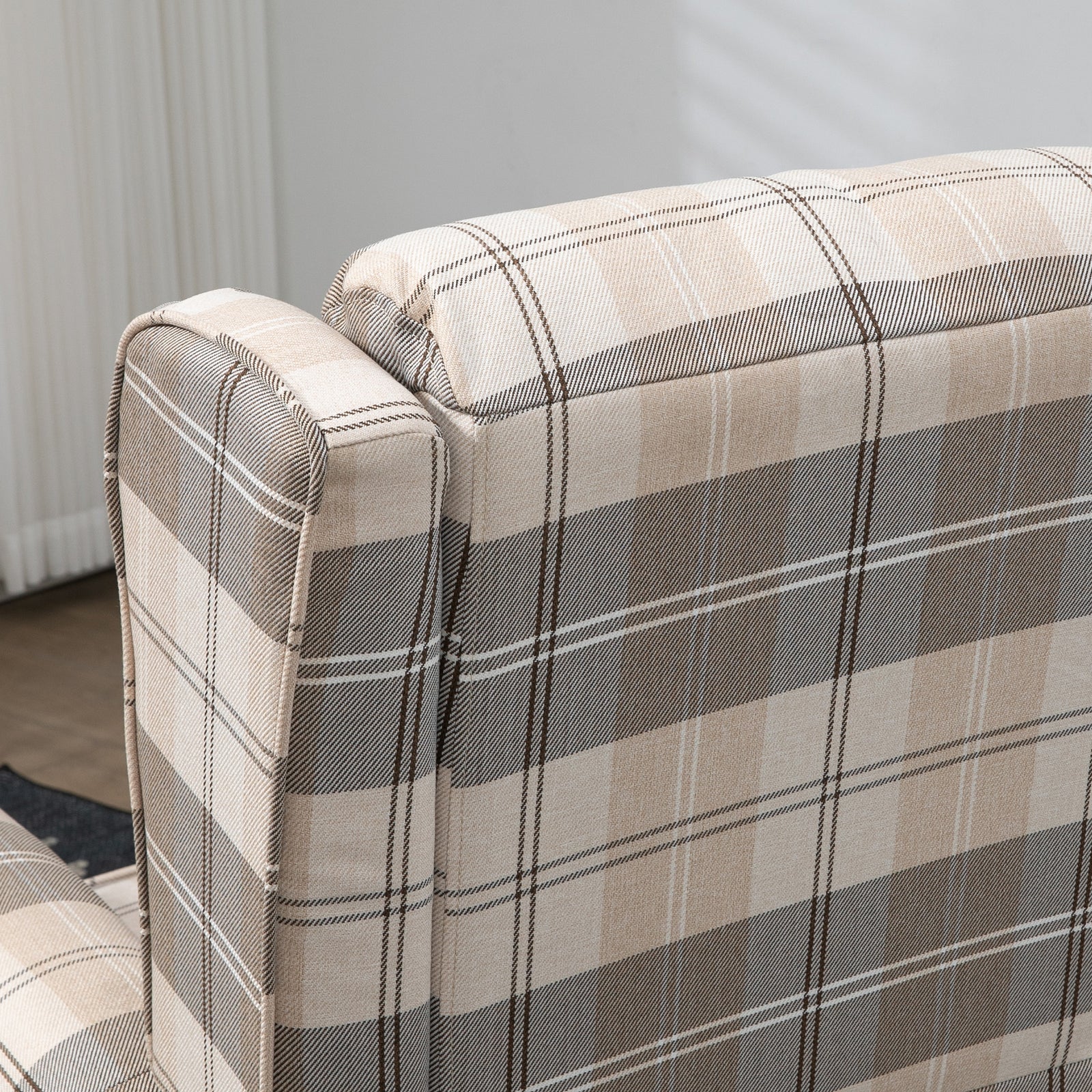 Recliner Chair Wingback Living Room | Khaki