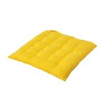 100% Cotton Seat Pads Plain Chair Cushions For Dining Room, Kitchen, Or Outdoor Garden Use | Set-of-1 | Yellow