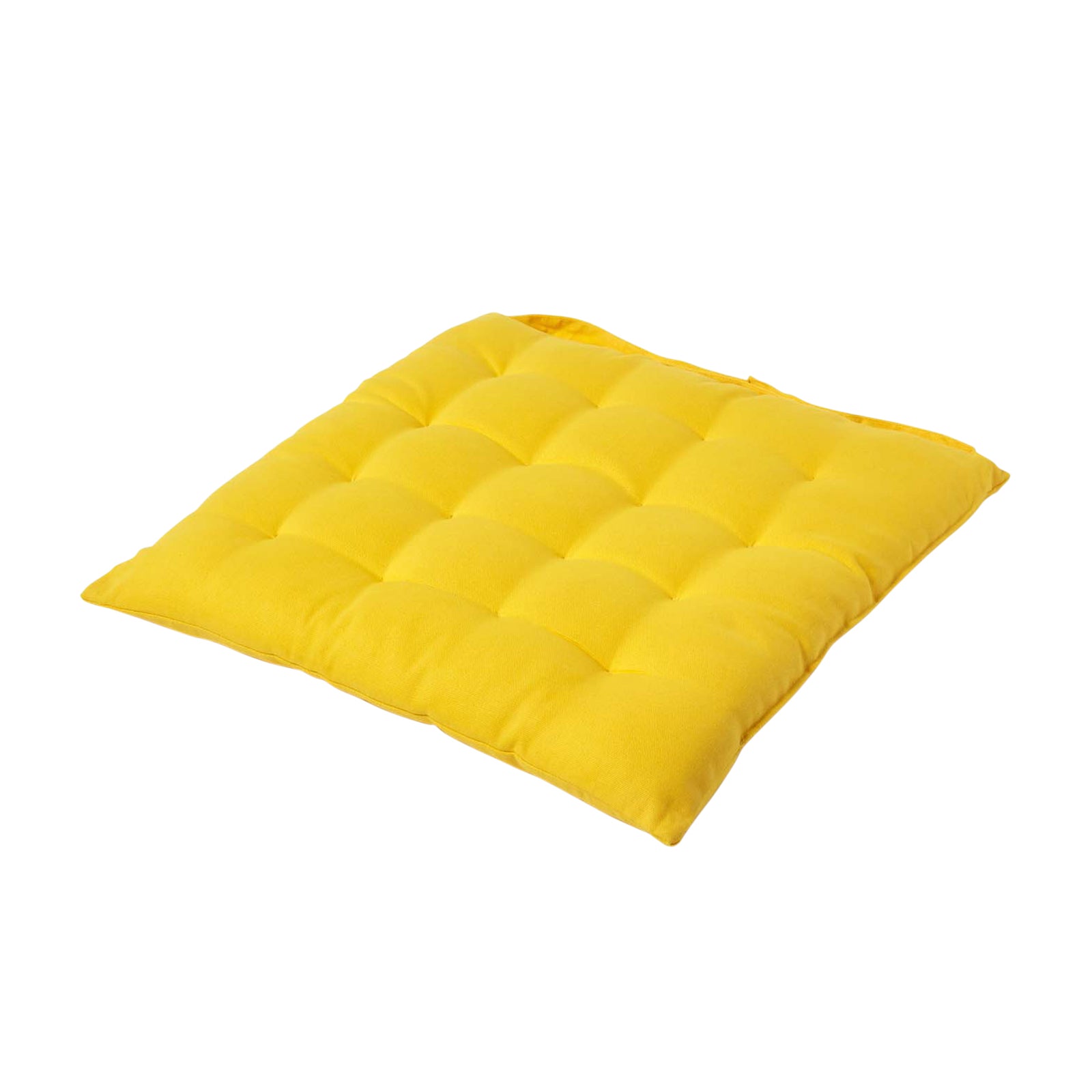 100% Cotton Seat Pads Plain Chair Cushions For Dining Room, Kitchen, Or Outdoor Garden Use | Set-of-1 | Yellow