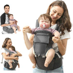 6 In 1 Baby Carrier Newborn To Toddler With Removable Seat, Grey