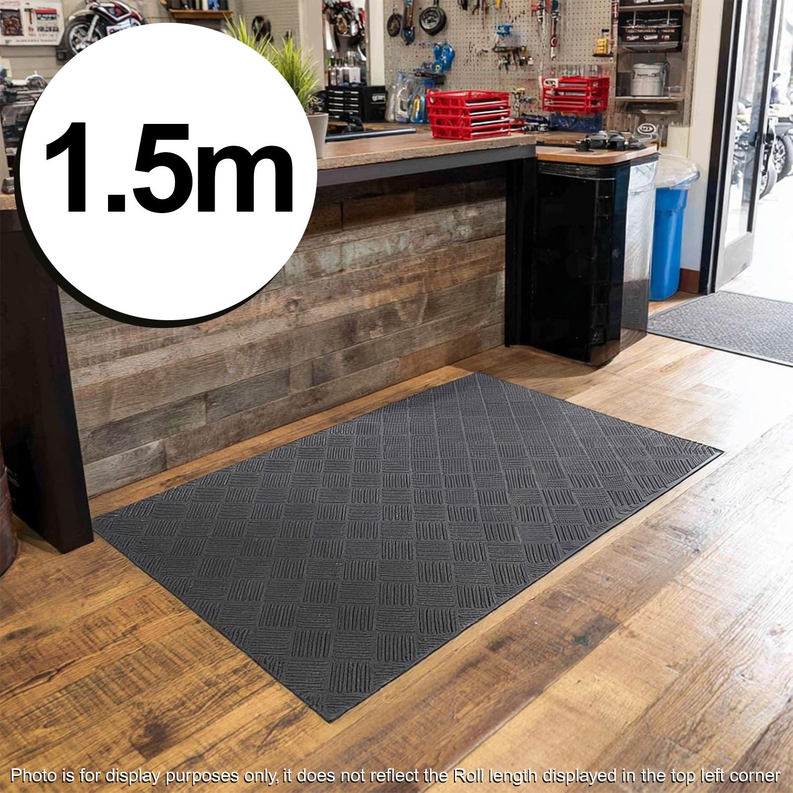 Deckplate Custom Cut Roll Non-Slip Heavy Duty Floor Mat | 150cm | Grey