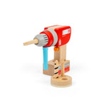 Wooden Drill - Toy Drill With Magnetic Drill Bits