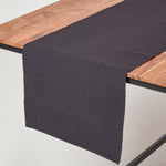 Cotton Plain Table Runner | Black