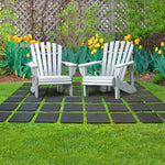 Stomp Stone Square Rubber Stepping Stones - Slate | Set of 8 | Slate