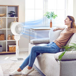 9 Inch Height Adjustable Air Circulator Fan With 9 Setting | One Size | White