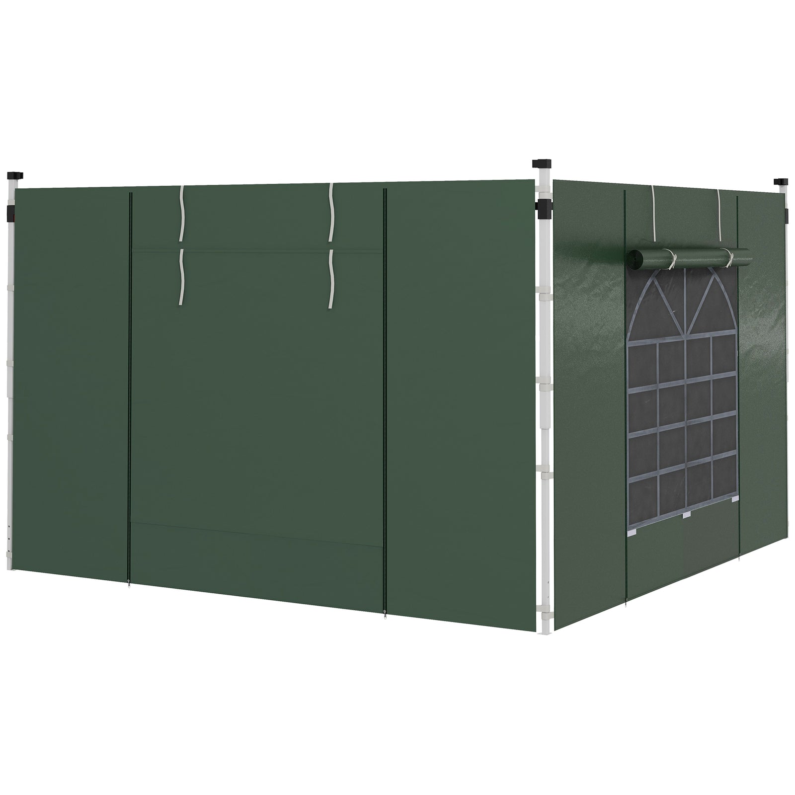 3x3(m) Or 3x6m Pop Up Gazebo Side Panels Replacement, 2 Pack | Green