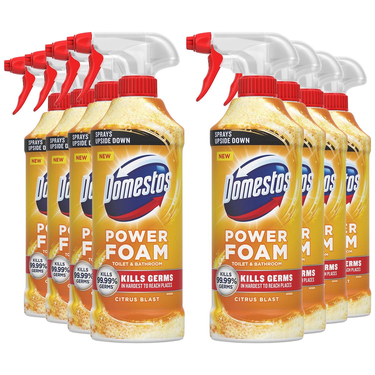 Power Foam Toilet & Bathroom Cleaner Spray Citrus Blast, 450ml, 8pk