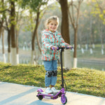 Electric Scooter For 6-14 With Dual Brakes & Colourful Light | Purple
