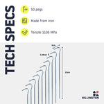 50 Tent Ground Pegs - Green