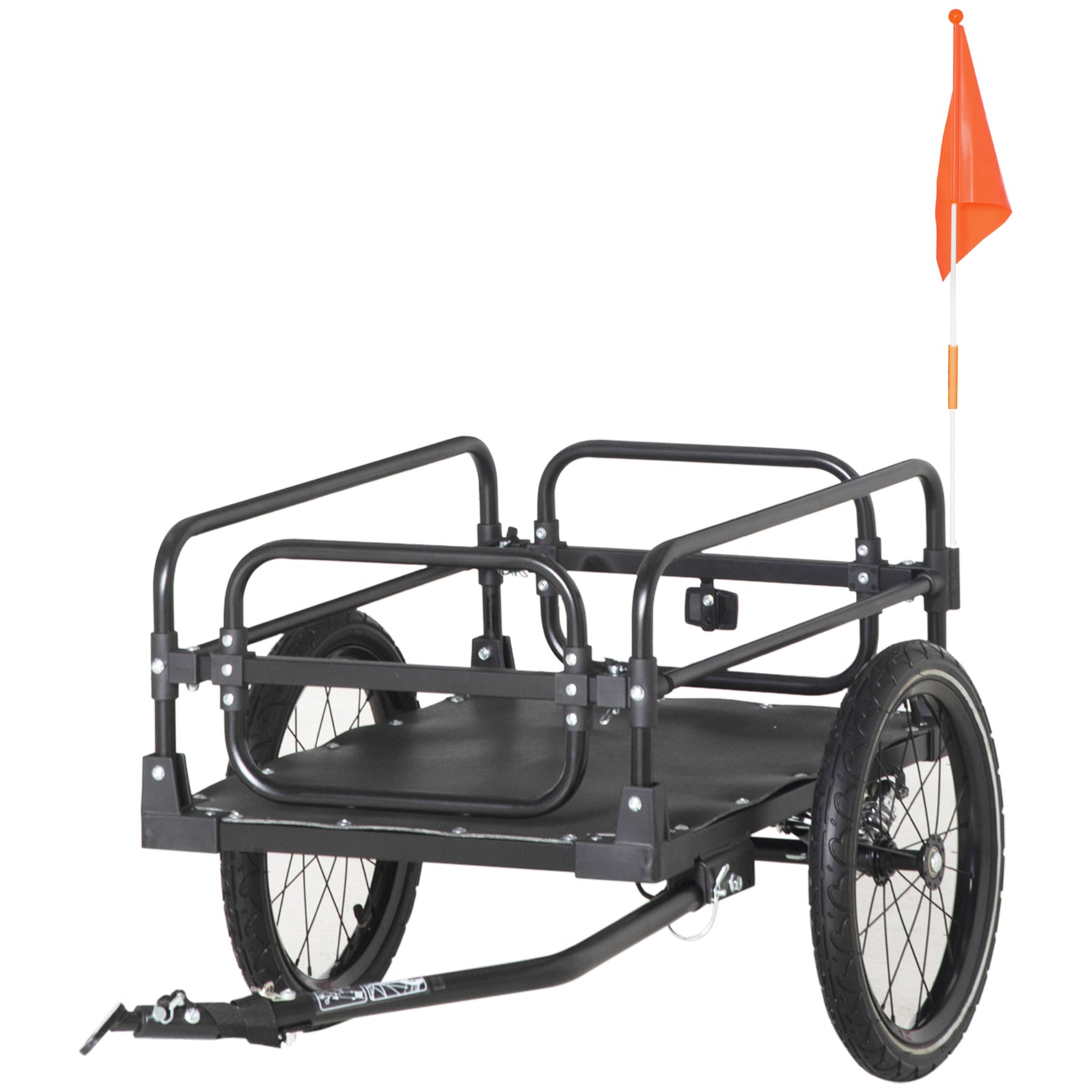 Bike Trailer Wagon With Suspension Black