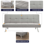 Click Clack Linen Blend Sofa Bed - 3 Seater | Grey