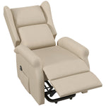 Power Lift Chair For Elderly Fabric Recliner Remote | Beige