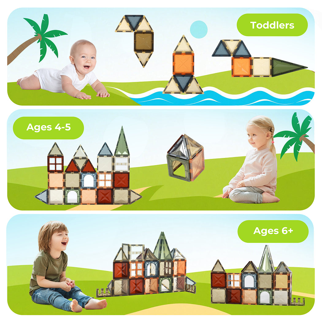 Magnetic Building Blocks Kids Magnetic Tiles Educational Construction Toy | Multi Colour