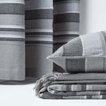 Cotton Morocco Striped Throw | 225cm x 255cm | Grey