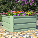 Metal Raised Garden Bed - Light Green | 80 x 60cm
