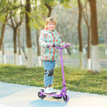 Electric Scooter For Ages 6-14, With Colourful Light | Purple