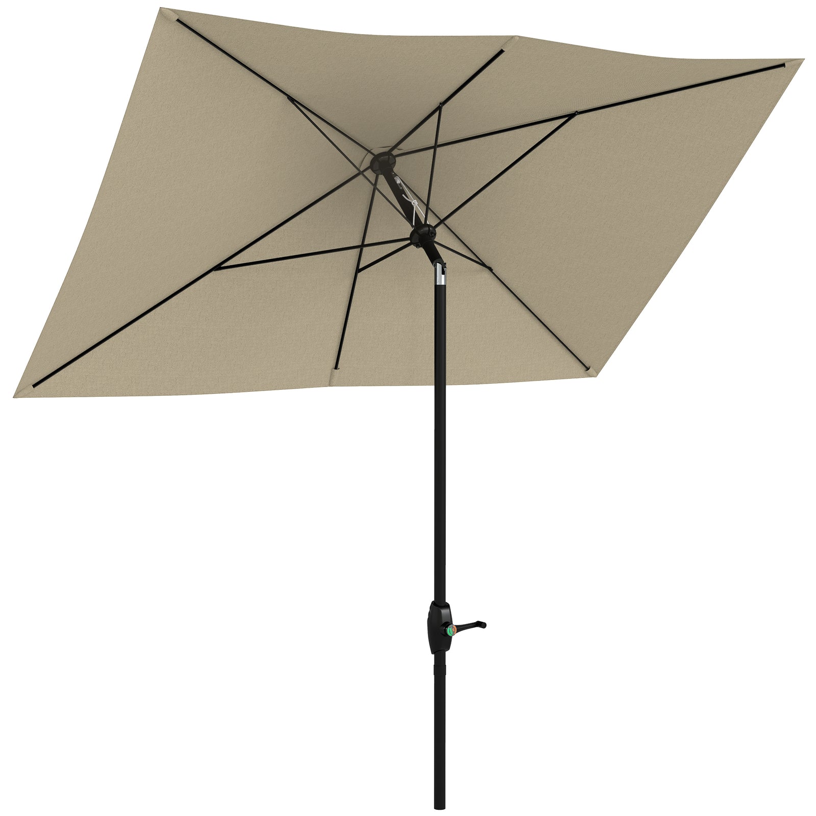 2x3m Rectangular Parasol Patio Outdoor Table Umbrella | Cream