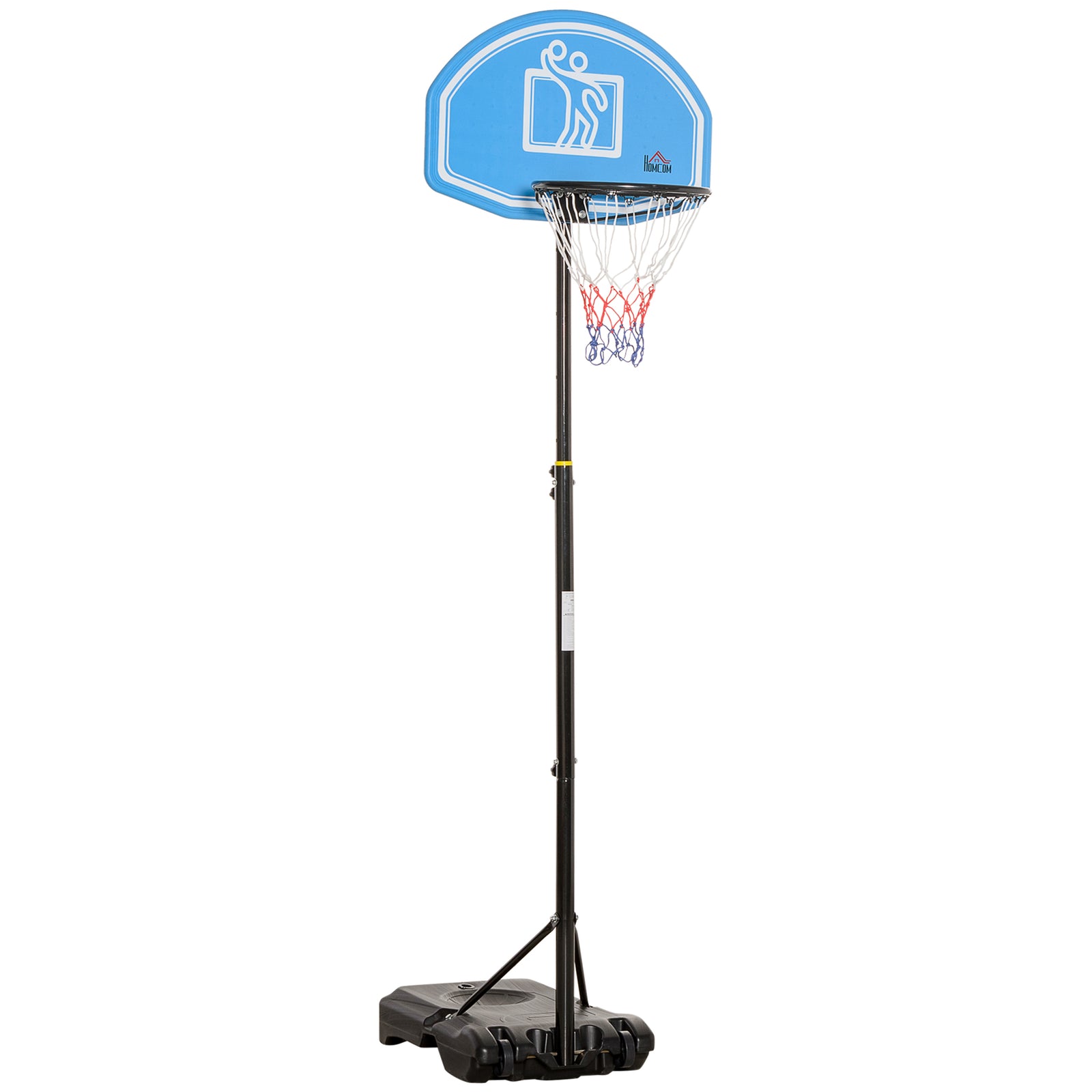 Adjustable Basketball Hoop, Pe Backboard, Portable | Blue
